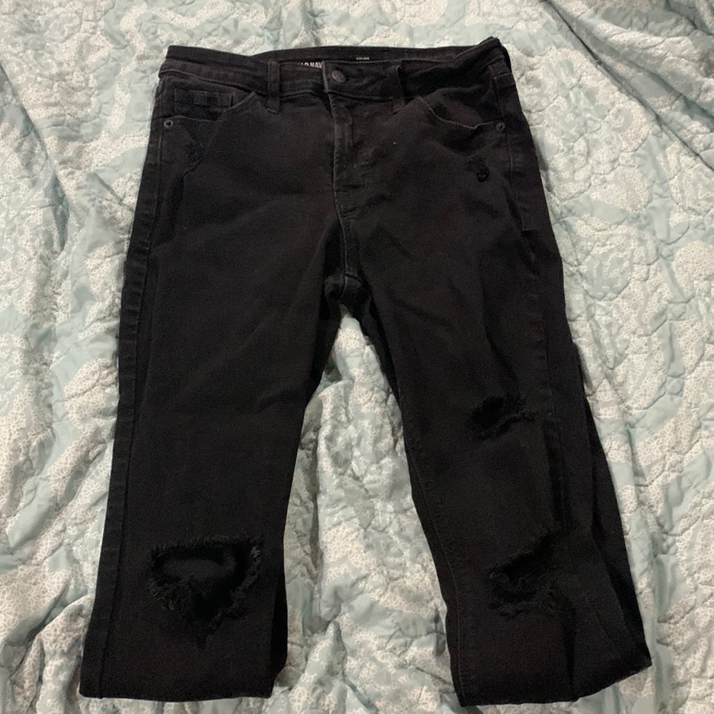 Black old navy jeggings size 4